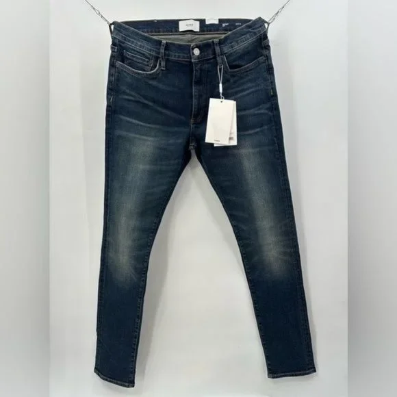 Ovadia New York 001 Skinny Dark Wash Blue Jeans Size 34x33 $250 NWT (A4) - Picture 7 of 11